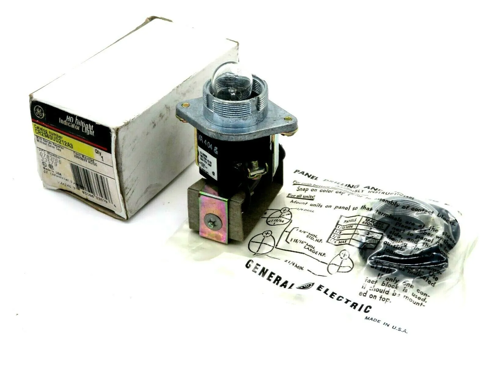 NEW GENERAL ELECTRIC CR2940UD212A3 OILTIGHT INDICATOR LIGHT