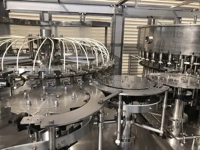 USED 2014 ZHANG J IAGANG, BEIJING CHINA TRI-BLOCK 40 VALVE BOTTLE RINSER, FILLER, CAPPER