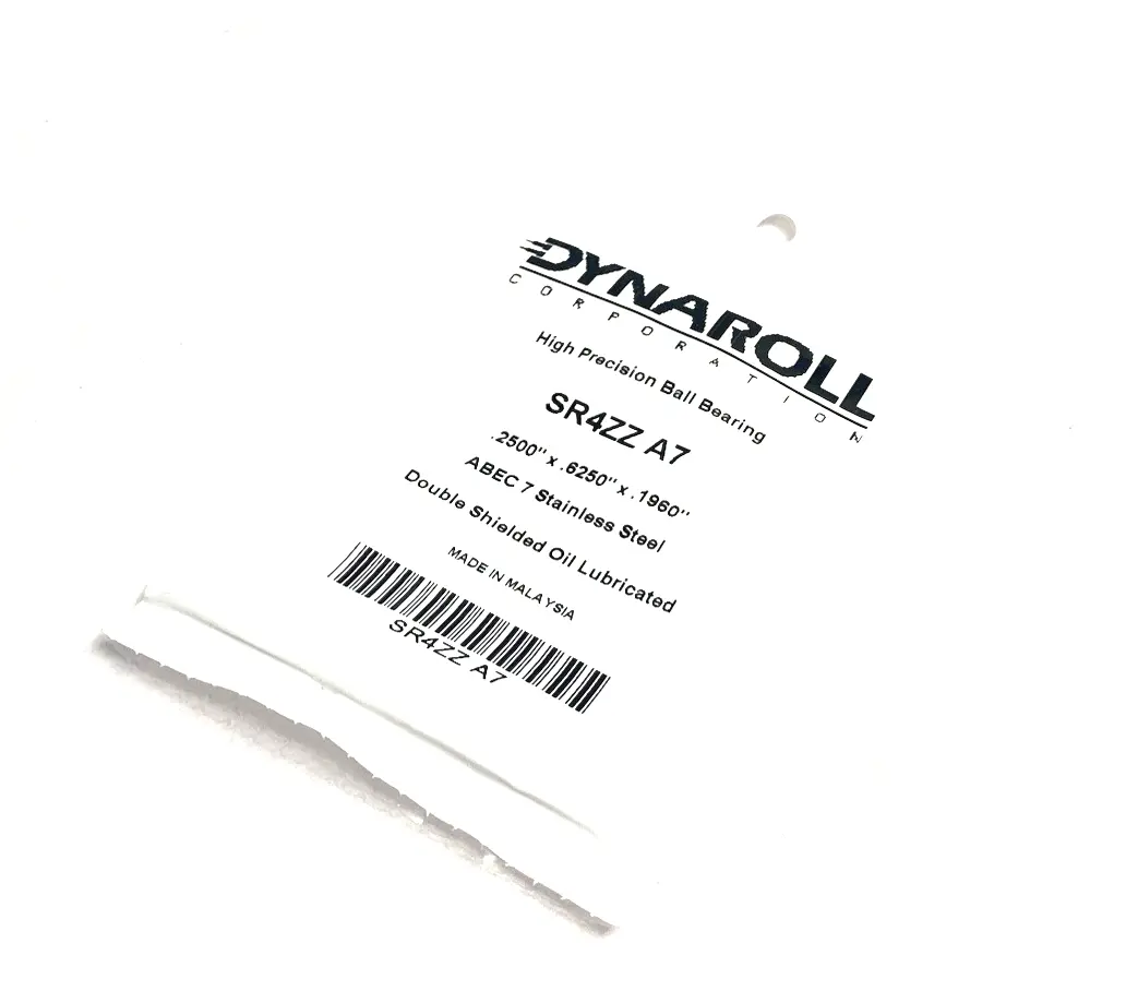 NEW DYNAROLL MINIATURE PRECISION BALL BEARING, DOUBLE SHIELDED, OIL LUB.
