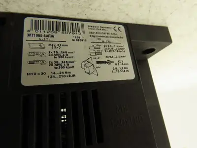 Siemens 3RT1065-6AF36 AC Contactor Size 10 250Hp Motor Starter 600V 3ph Sirius