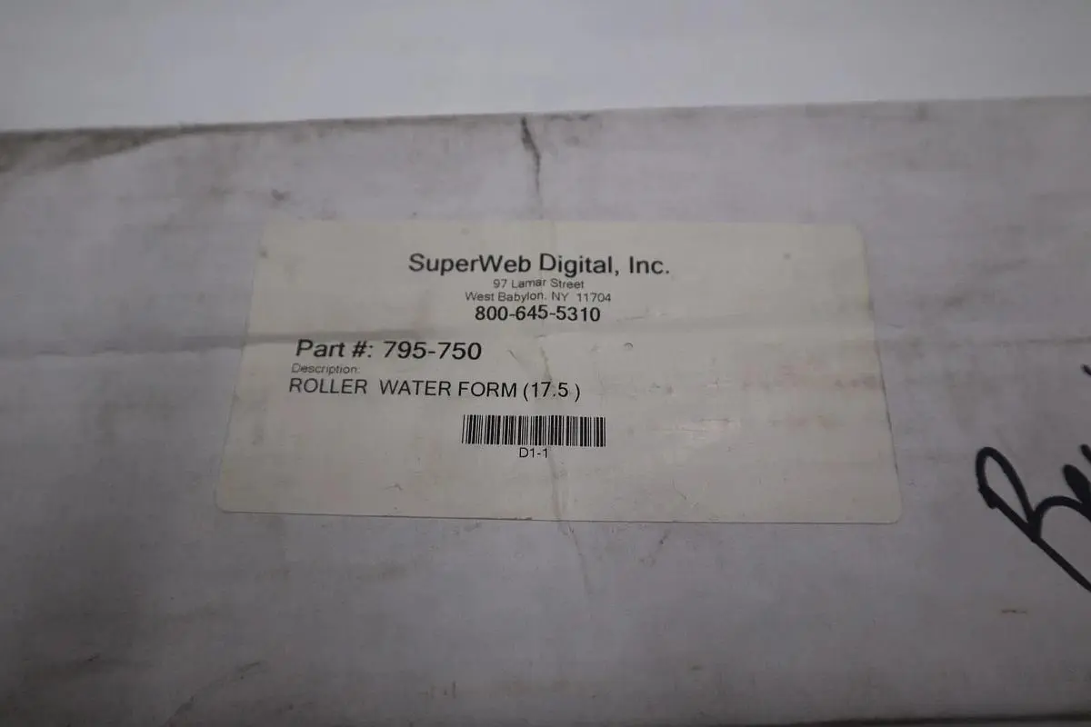 NEW SUPERWEB INK ROLLER WATER FORM 17.5 IN 795-751 STOCK W-40