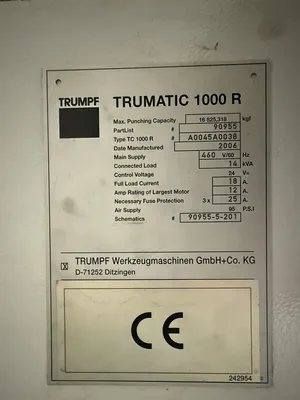 2006 TRUMPF TRUMATIC 1000R Turret Punches (Equipt) | ListingHippo (21)