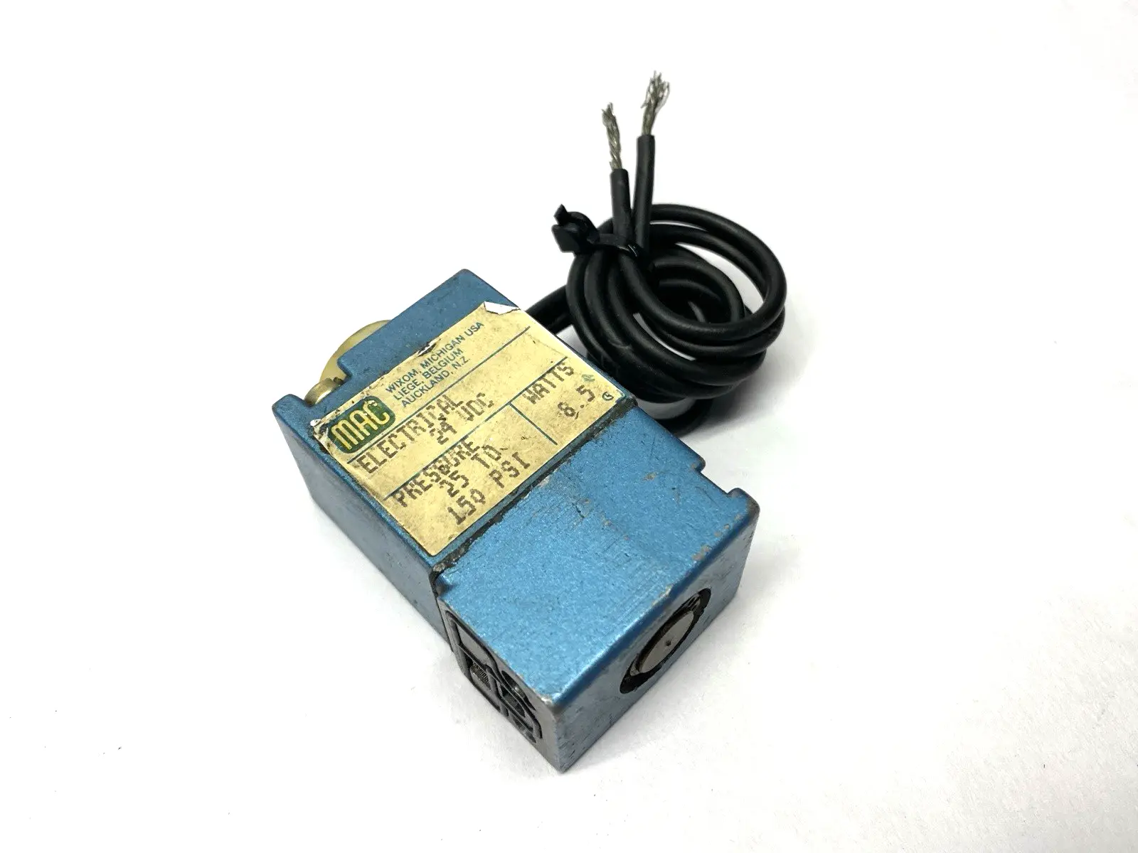 USED MAC VALVES SOLENOID COIL 25-150PSI 8.5W 24VDC