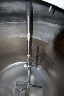 Mason Steel Tank, Approximately 2,500 Gallons, Stainless Steel, Vertical.