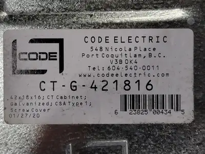 NEW CODE ELECRTIC D-G-421816