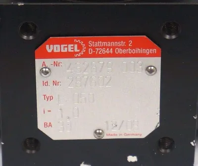 NEW VOGEL 462679-003 GEARBOX 287602, L-050