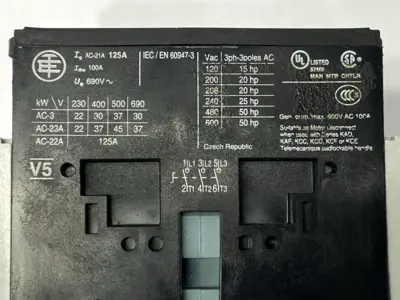 USED TELEMECANIQUE ISOLATOR LOAD BREAK SWITCH V5 3-POLE 125A