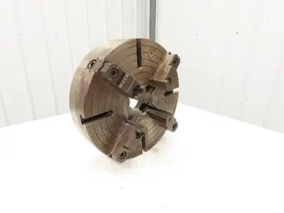 Bison 4-Jaw Independent Manual Lathe Chuck 16" OD 4" ID With Key 0318 98