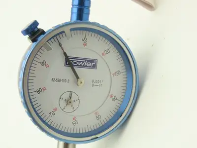 Fowler 52-520-110-2 Dial Gage Indicator 0-100 Dial 0-1" Range .001" Grad