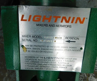 USED LIGHTNING VARIABLE SPEED MIXER XJ SS30SCR