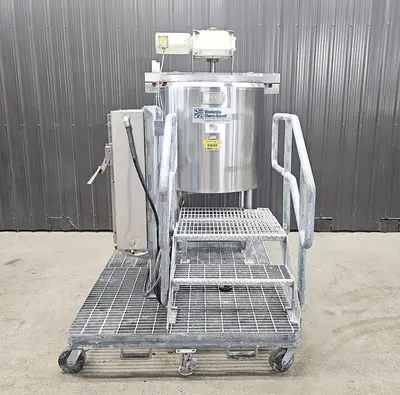 Used 100 Gallon Jacketed Tank (Kettle), With Scrape Agitation, 304 Stainless Steel