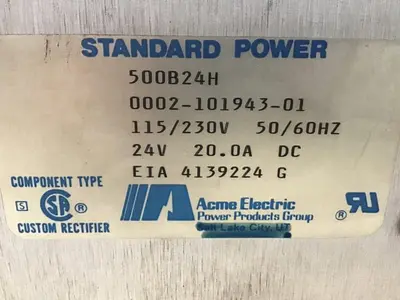 USED ACME ELECTRIC 500B24H