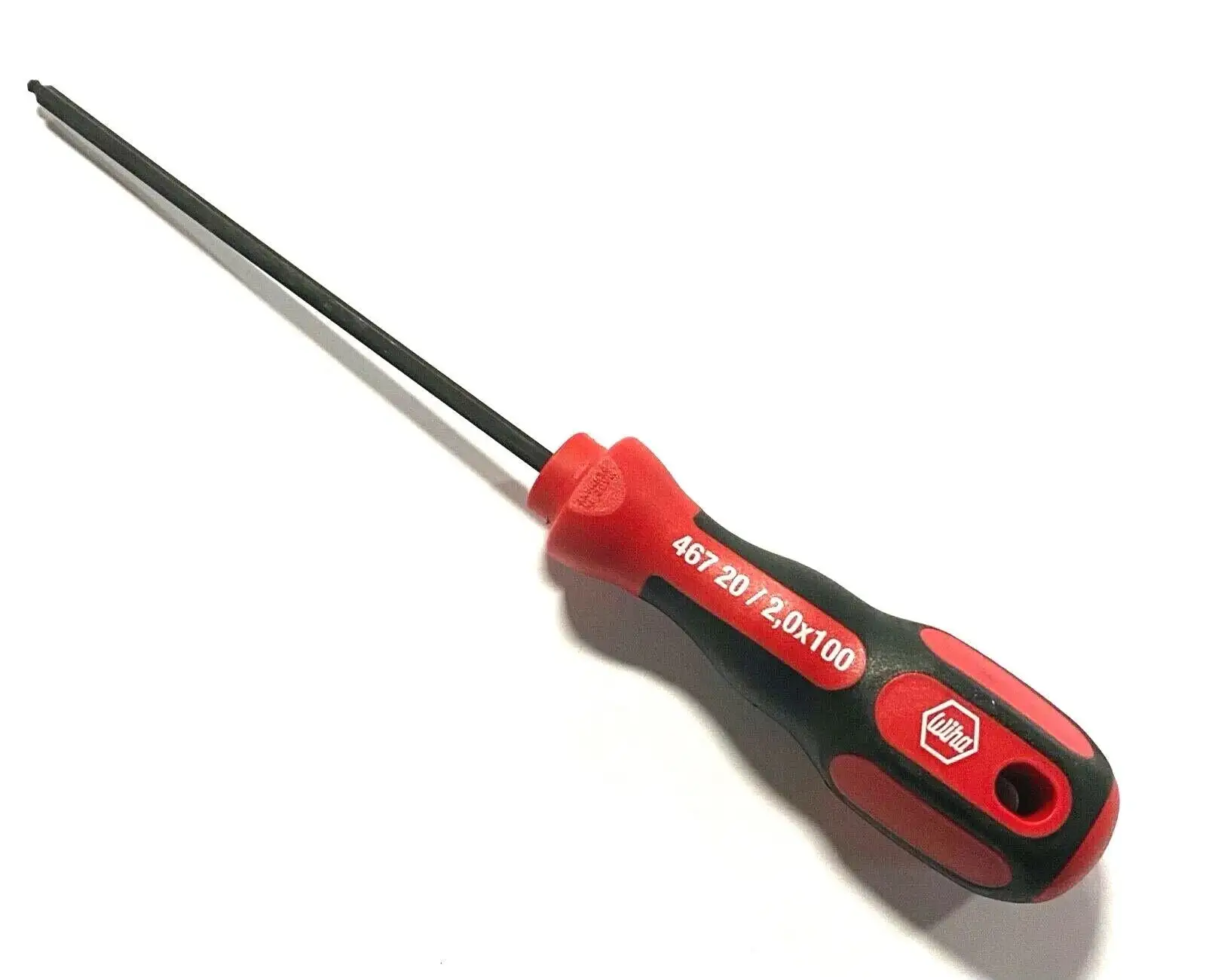 Wiha 2mm x 100mm Ball End Hex Screwdriver 3K Ergonomic Handle Black Oxide
