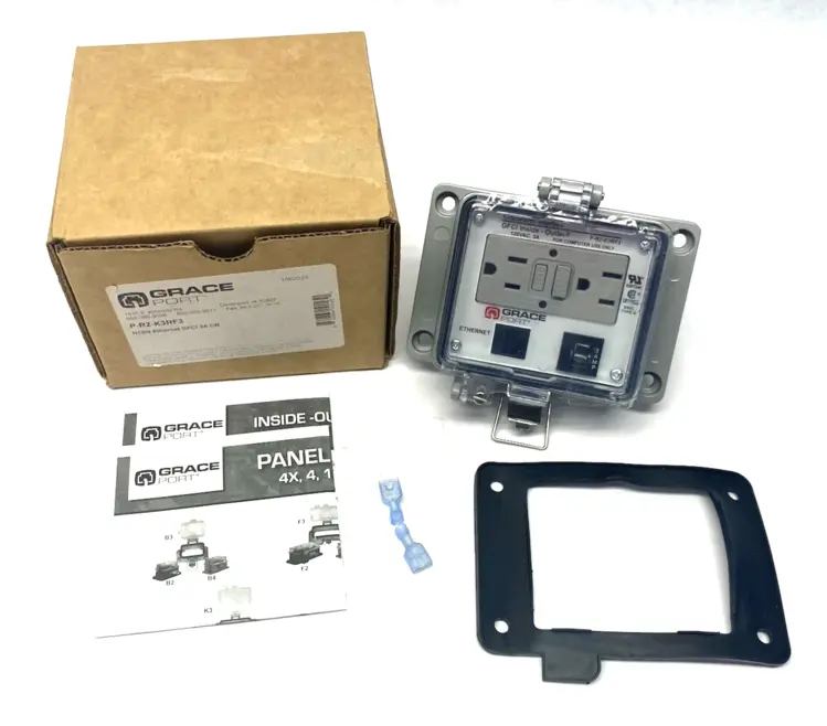 New | in-Stock Grace Technologies GracePort Ethernet Panel Interface Connector Electrical Fittings Michigan US | Maverick Industrial Sales #1391365