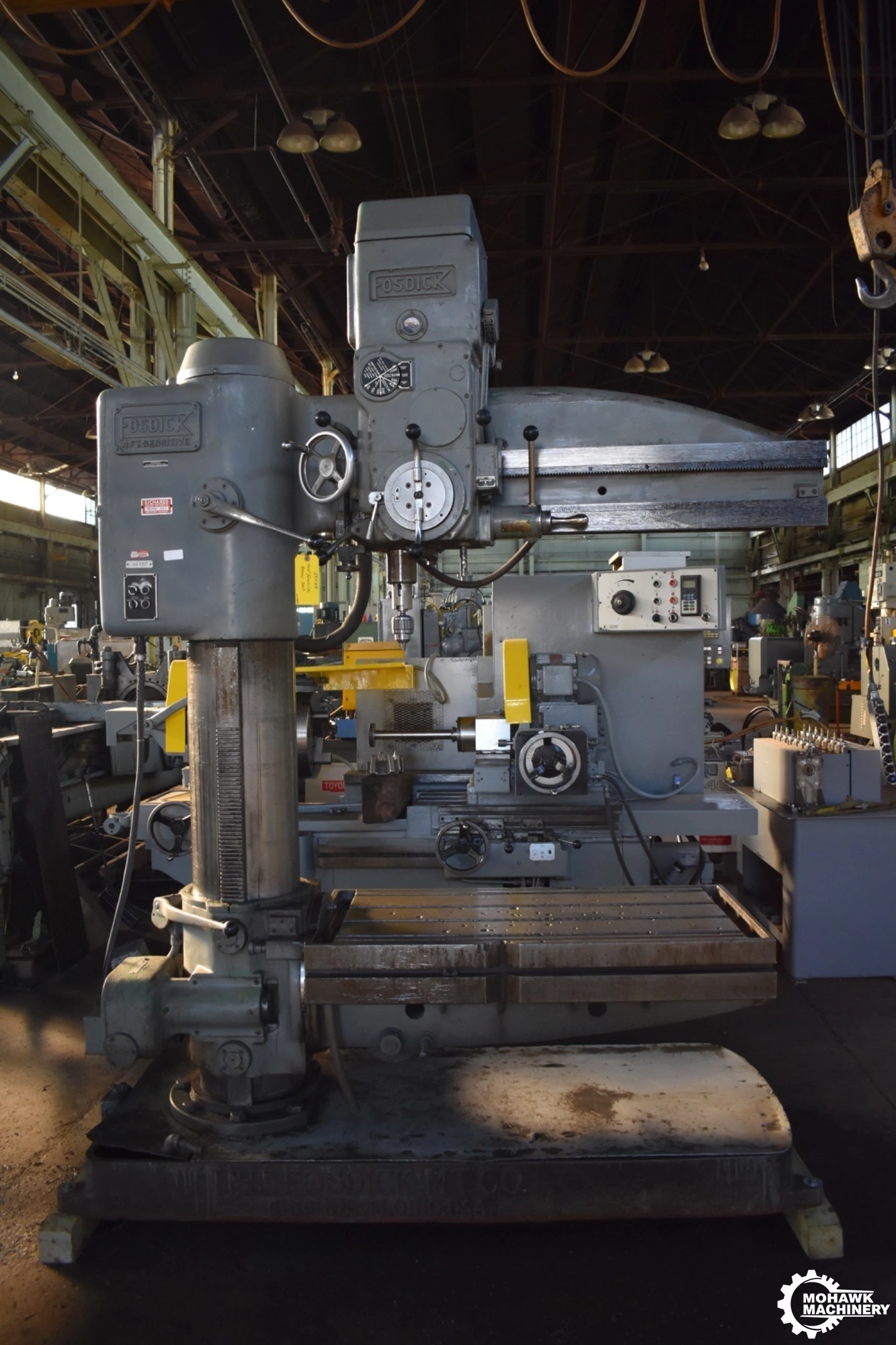 4'12" FOSDICK "SENSITIVE" RADIAL DRIL w/ROTATING TABLE
