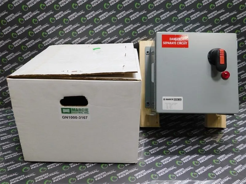 Marcie Electric GN1000-3167 Transformer Disconnect 1000 VA 208V 120V New Surplus