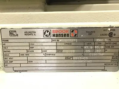 USED BROOK CROMPTON W-DF200LN-H
