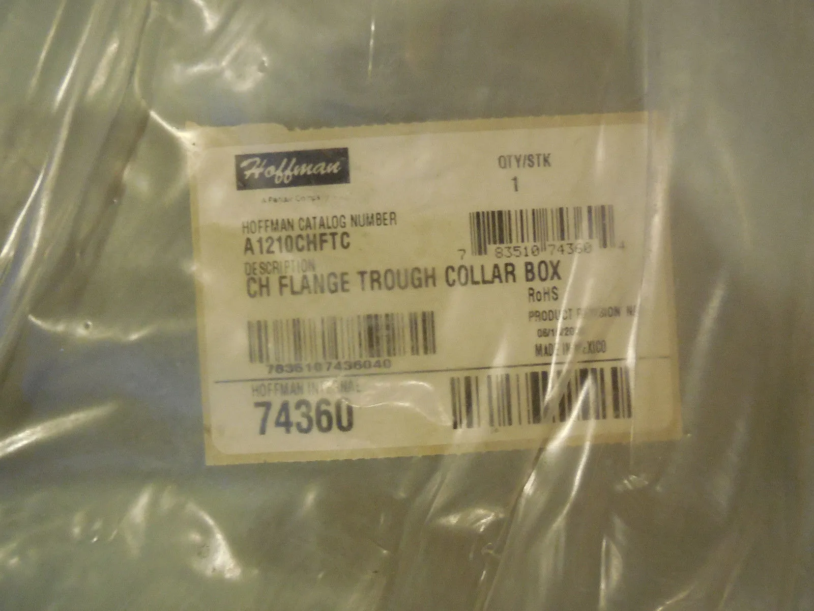 NEW HOFFMAN A1210CHFTC FLANGE THROUGH COLLAR BOX