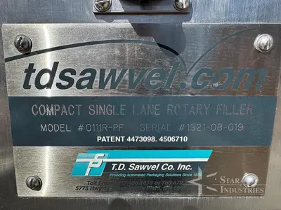 Used T.D. SAWVEL CO., INC 0111R-PF Filling Machines | Star Industries #1254104