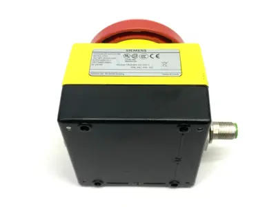 USED SIEMENS COMMAND DEVICE ENCLOSURE, LARGE RED E-STOP, CIRCULAR