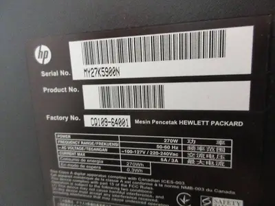 HP DESIGN JET LARGE FORMAT PRINTER WITH PAPER AND INK