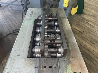 5 ROLL X 20 GAUGE LOCKFORMER ROLLFORMER, TOOLED FOR PIPE LOCK: YOBRO #24391
