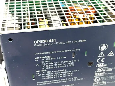 CPS20.481,CPS20 | PULS CPS20.481 Power Supply 1-Phase 120-240VAC 48VDC 10A 480W - New Other
