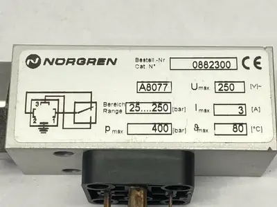 0882300 | Norgren  Pressure Switch 1/4" NPT 25-250 Bar - Used