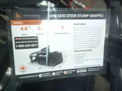 Wolverine Mini Grapple Bucket 44"