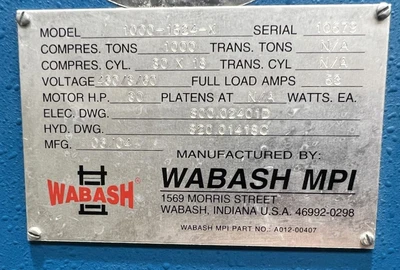 USED 2004 WABASH WABASH 1000-1524-X PRESS