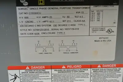 USED 2002 SQUARE D C15S5HCU