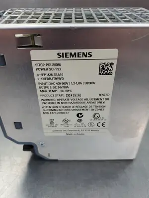 USED Siemens 6EP1436-3BA10 SITOP PSU300M Power Supply, 24VDC, 20A