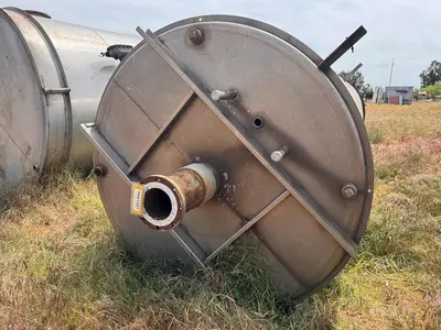 Tank, 4,200 Gallon, Stainless Steel, 6' Dia x 20' H, Valley Foundry, UL rated, #5991327