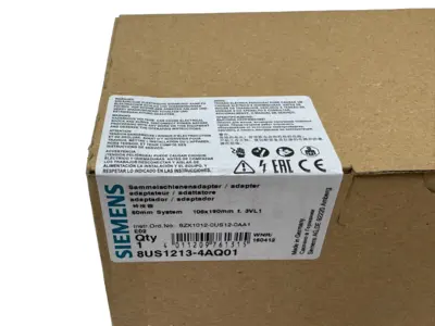 NEW SEALED SIEMENS 8US1213-4AQ01 BUSBAR ADAPTER 60mm 105x190mm f. 3VL1