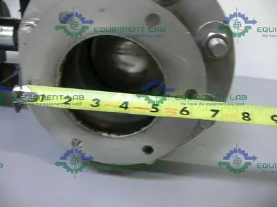USED FLOWSERVE SERIES 39 120PSI PNEUMATIC ACTUATOR + POSITION MONITOR & 4" BALL VALVE