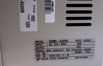 REFURBISHED YASKAWA CDBR-4220B BRAKING UNIT CDBR4220B