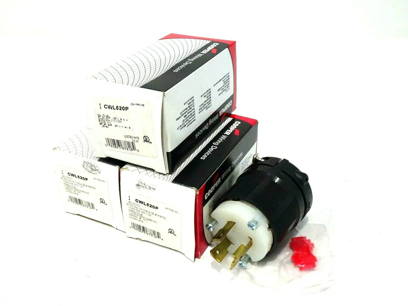 3 NEW COOPER CWL520P PLUGS