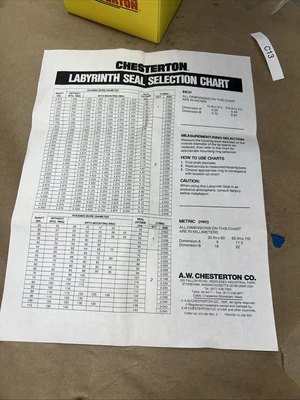 NEW OLD STOCK! CHESTERTON LABYRINTH 1.250 Inch SEAL Fast Shipping 🇺🇸+Warranty