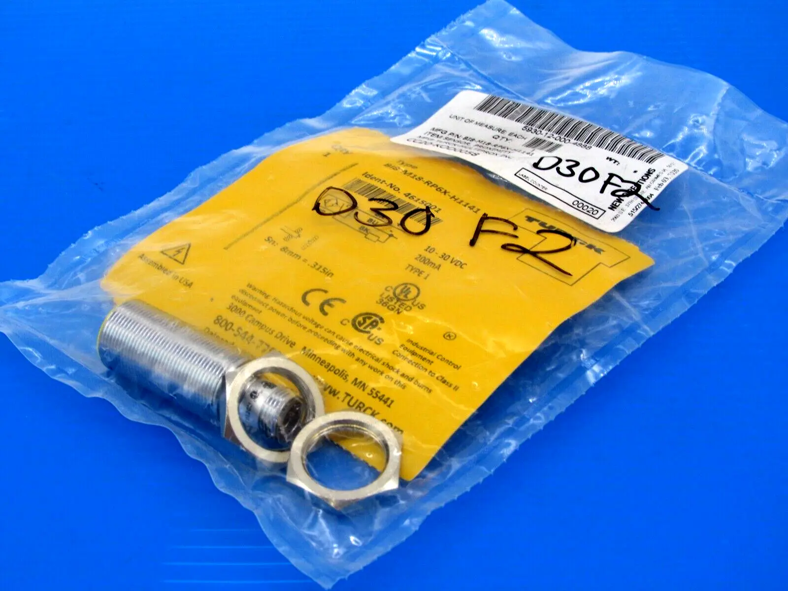 NEW TURCK BI8-M18-RP6X-H1141 SENSOR 4615001 BI8M18RP6XH1141