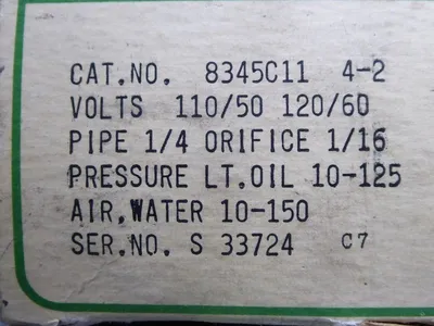 ASCO 8345C11 Red Hat Solenoid Valve New NIB
