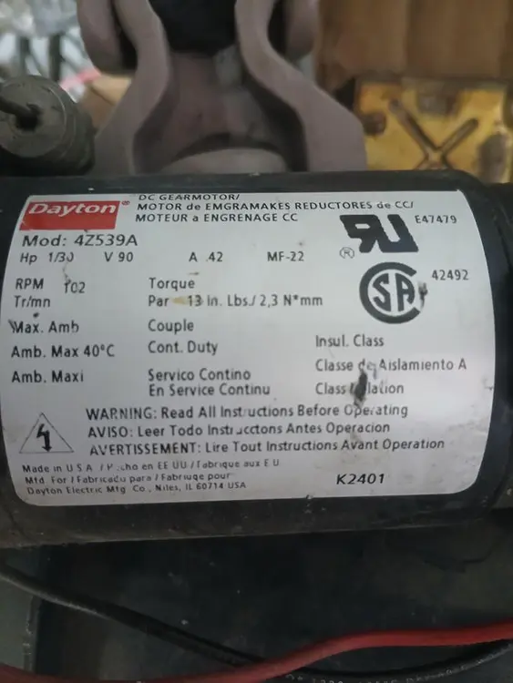 Used DAYTON 4Z539A Gearmotors Tennessee US | BAKE Marketing #883713
