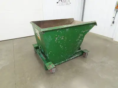 Roura Self Dumping Hopper 3/4 Yard Forklift Steel Dumpster 63x38x39"