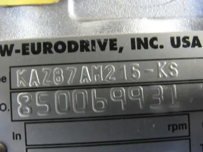 Sew KAZ87AM215-KS 24.92 Ratio 8580# Output Torque 2-3/8" Thru Shaft Gearbox