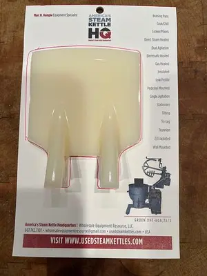 NEW 2025 AMERISCRAPE CURVED FRONT EDGE POLY SCRAPER FINGER @ 3.5" WIDE X 4.5" LONG.