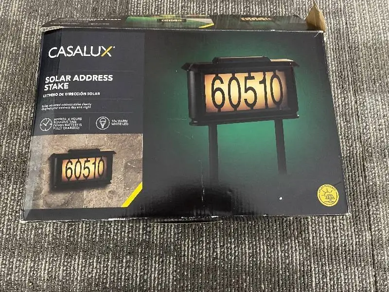 Casalux Solar Address Stake 60510 - Outdoor LED House Number Light