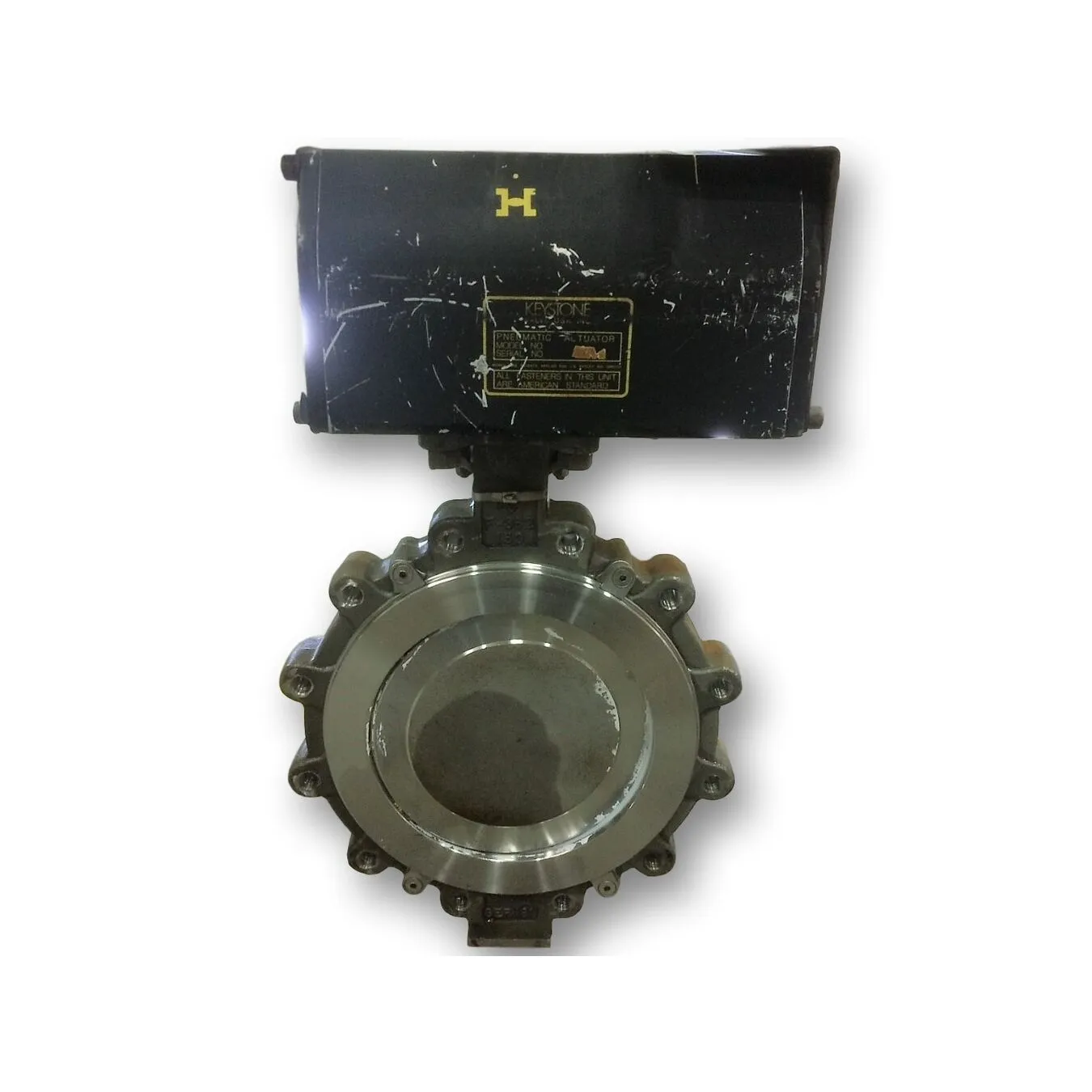 Used 12" Keystone 316 Stainless Steel Butterfly Valve