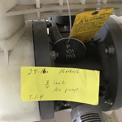 Yamada NDP-20BPT-PP Pneumatic Double Diaphragm Pump Max Air Pressure 100 PSI