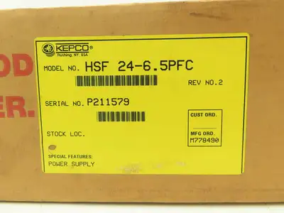 Kepco HSF 24-6.5PFC DC Power Supply 24V 6.5A 150W Output 120/240V 1PH Input
