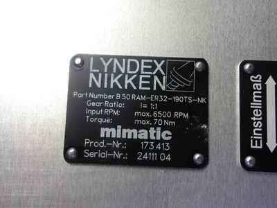 Lyndex/Nikken BT50 ER32 Right Angle Head B50RAM-ER32-190TS-NK (LOC32)