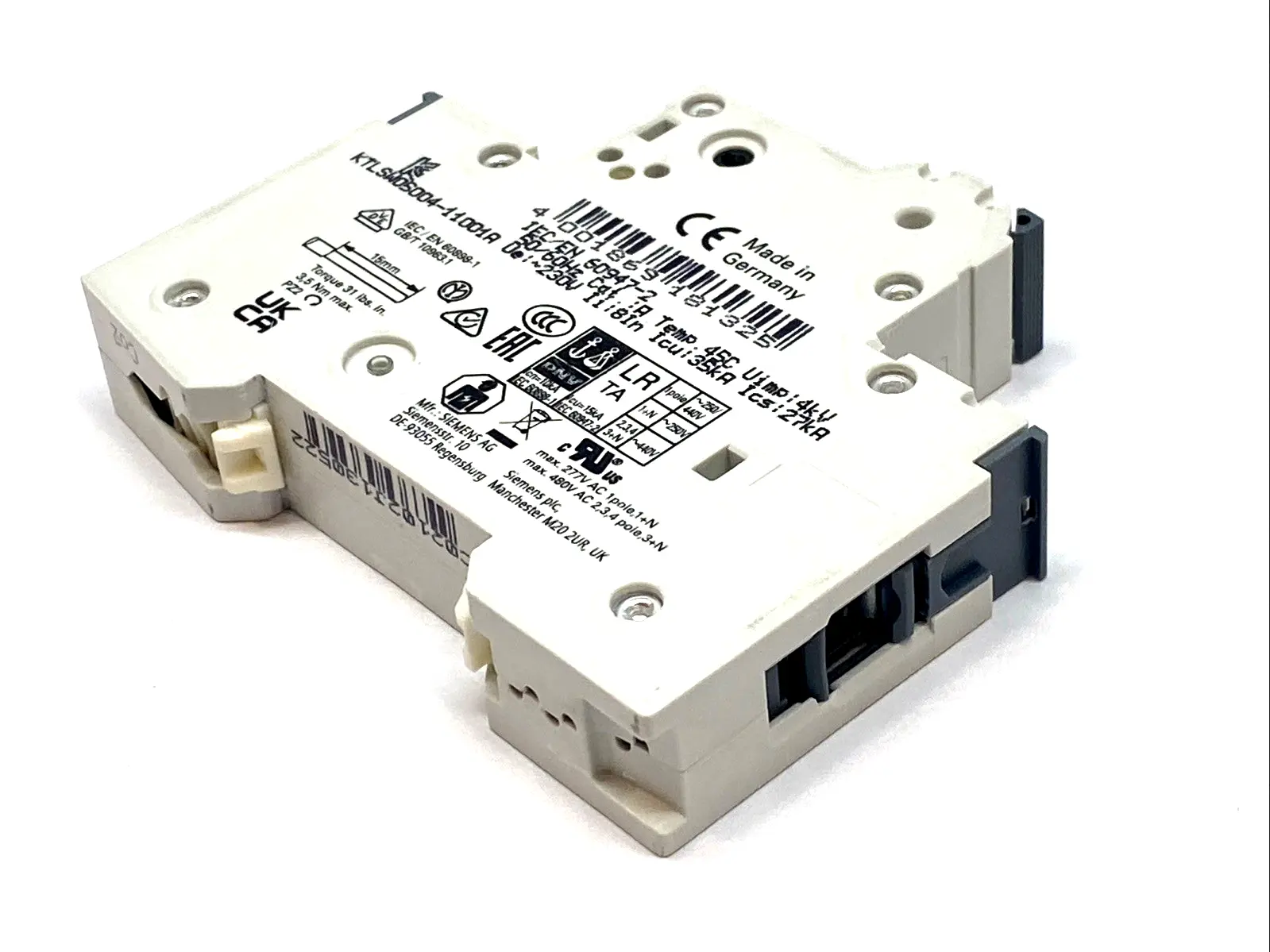 USED SIEMENS MINIATURE CIRCUIT BREAKER–1‑POLE